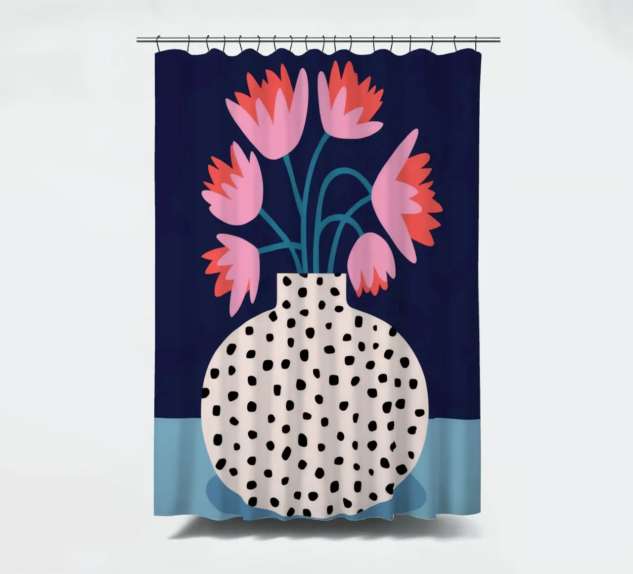 Gestippelde tulp Serenity douchegordijn van Terra Tone