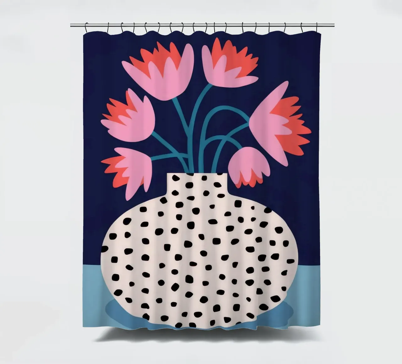 Gestippelde tulp Serenity douchegordijn van Terra Tone