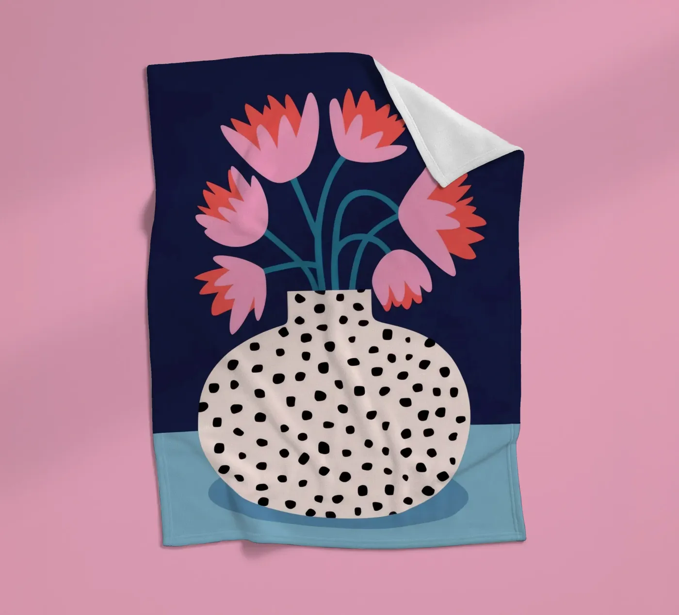 Gestippelde tulp Serenity fleecedeken van Terra Tone