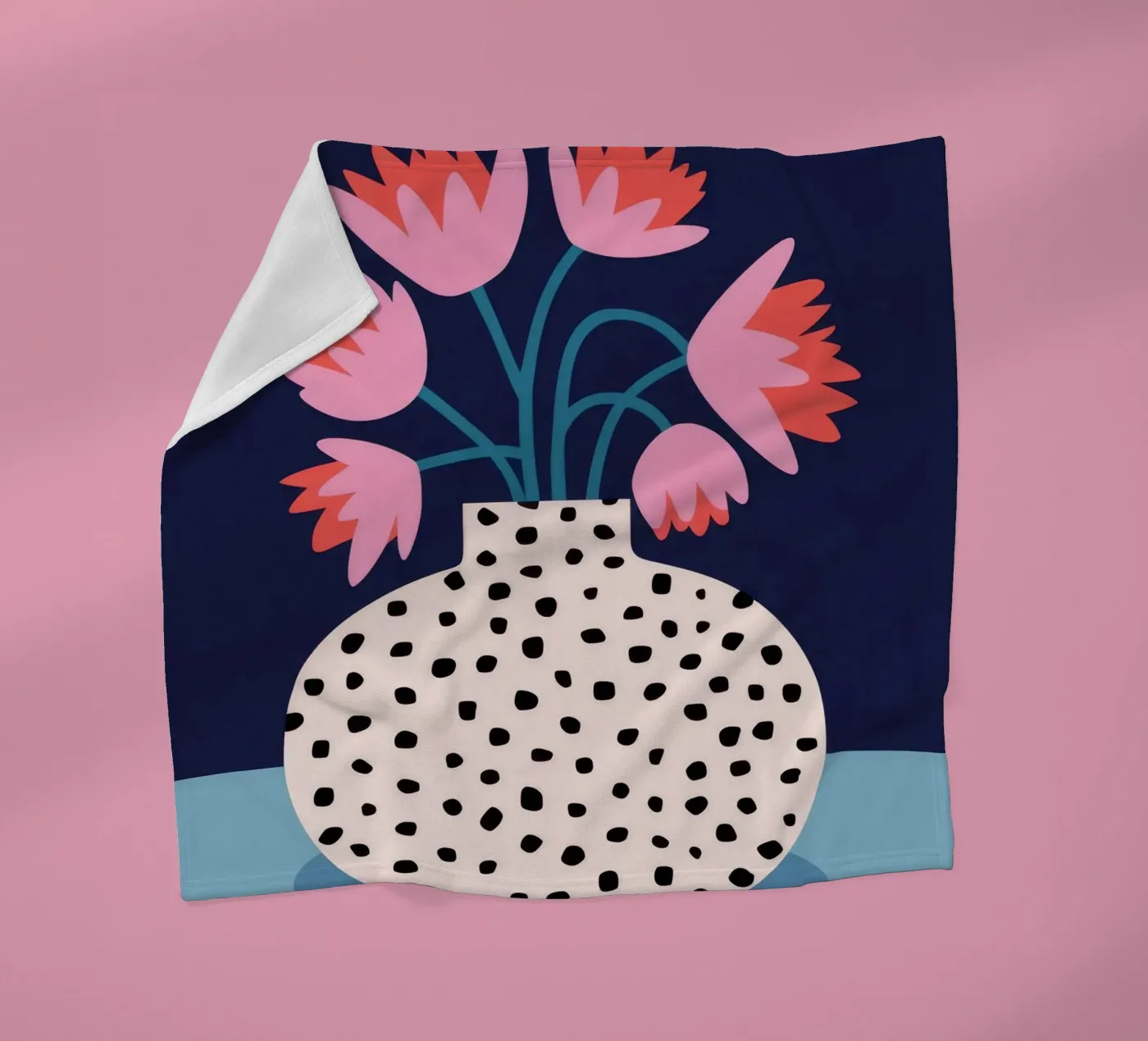 Gestippelde tulp Serenity fleecedeken van Terra Tone