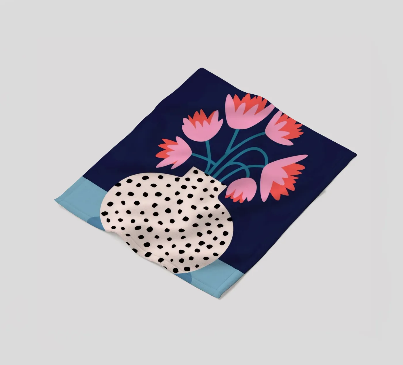 Gestippelde tulp Serenity fleecedeken van Terra Tone