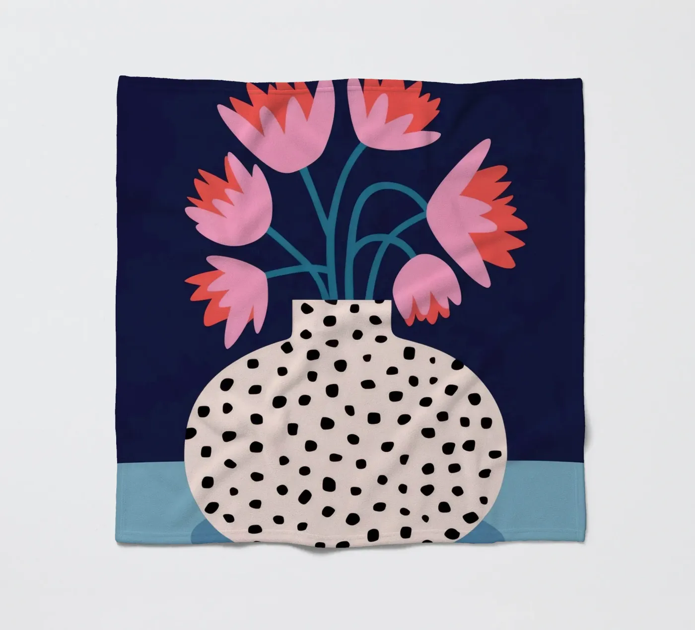 Gestippelde tulp Serenity fleecedeken van Terra Tone