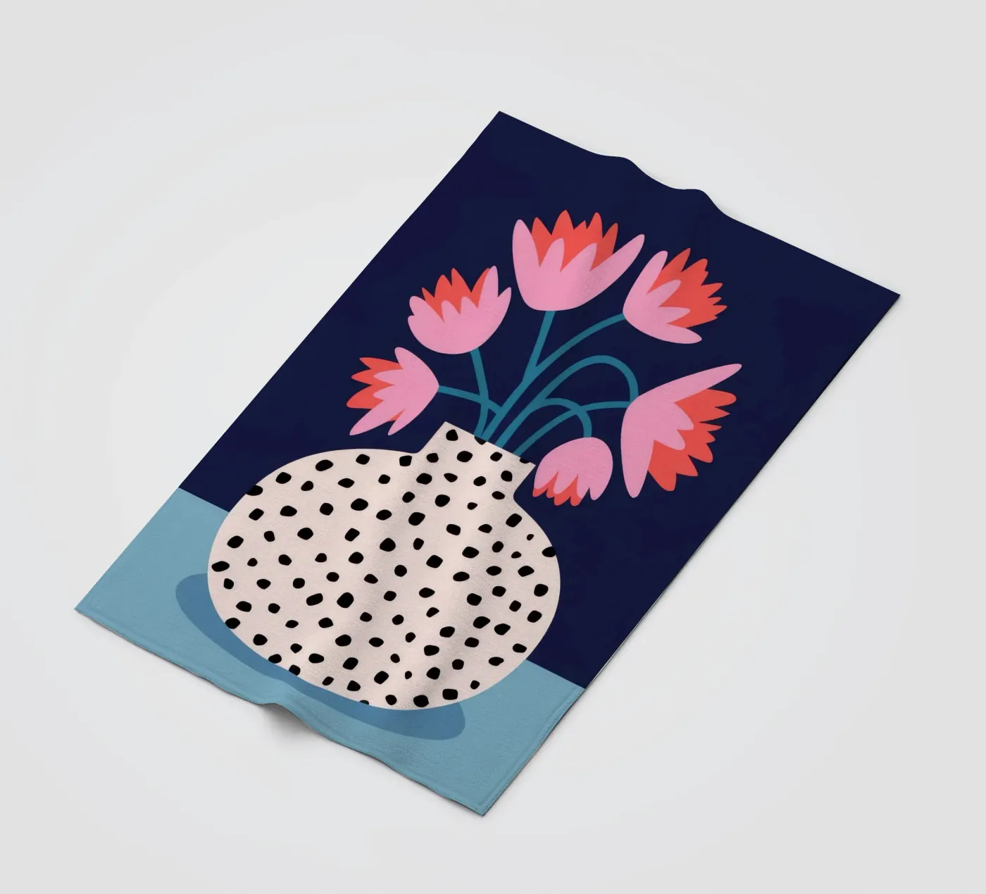Gestippelde tulp Serenity fleecedeken van Terra Tone