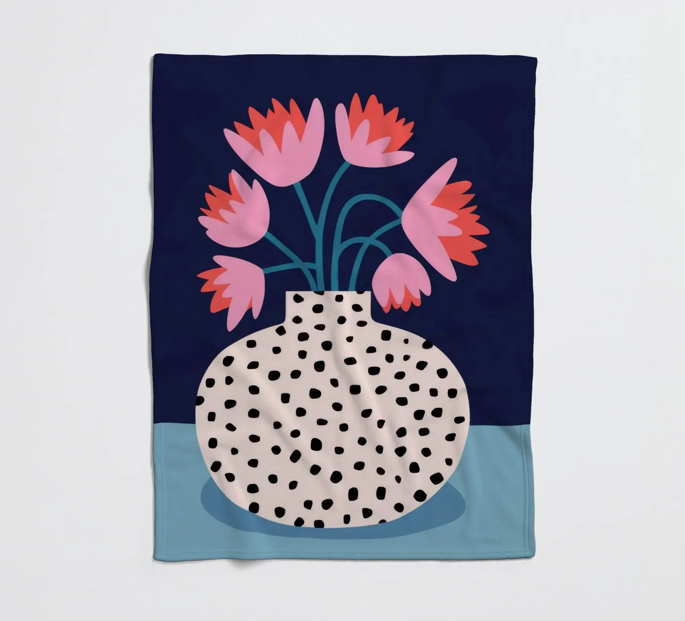 Gestippelde tulp Serenity fleecedeken van Terra Tone