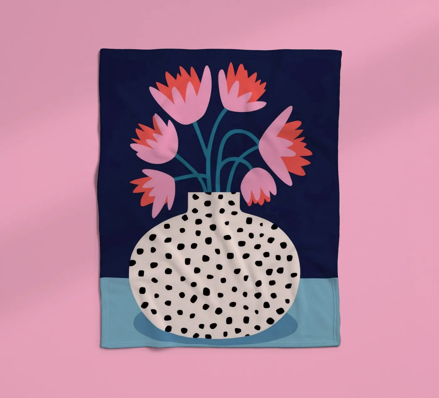 Gestippelde tulp Serenity fleecedeken van Terra Tone