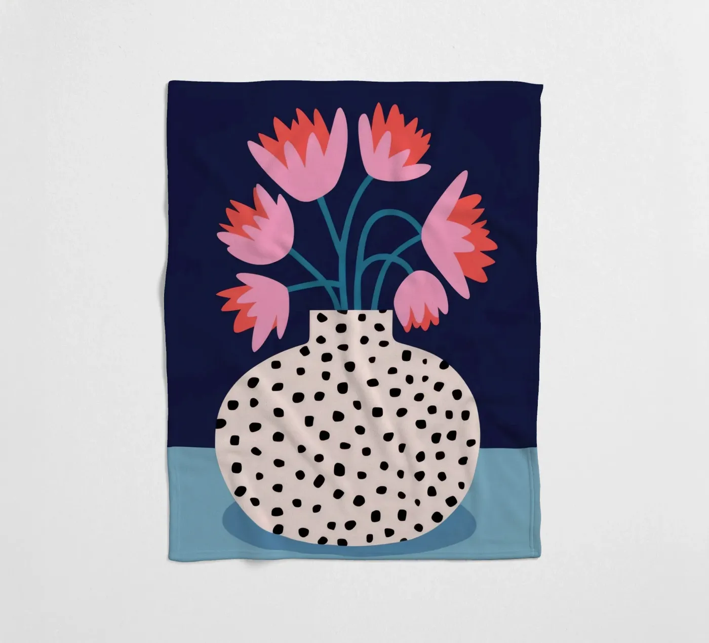 Gestippelde tulp Serenity fleecedeken van Terra Tone