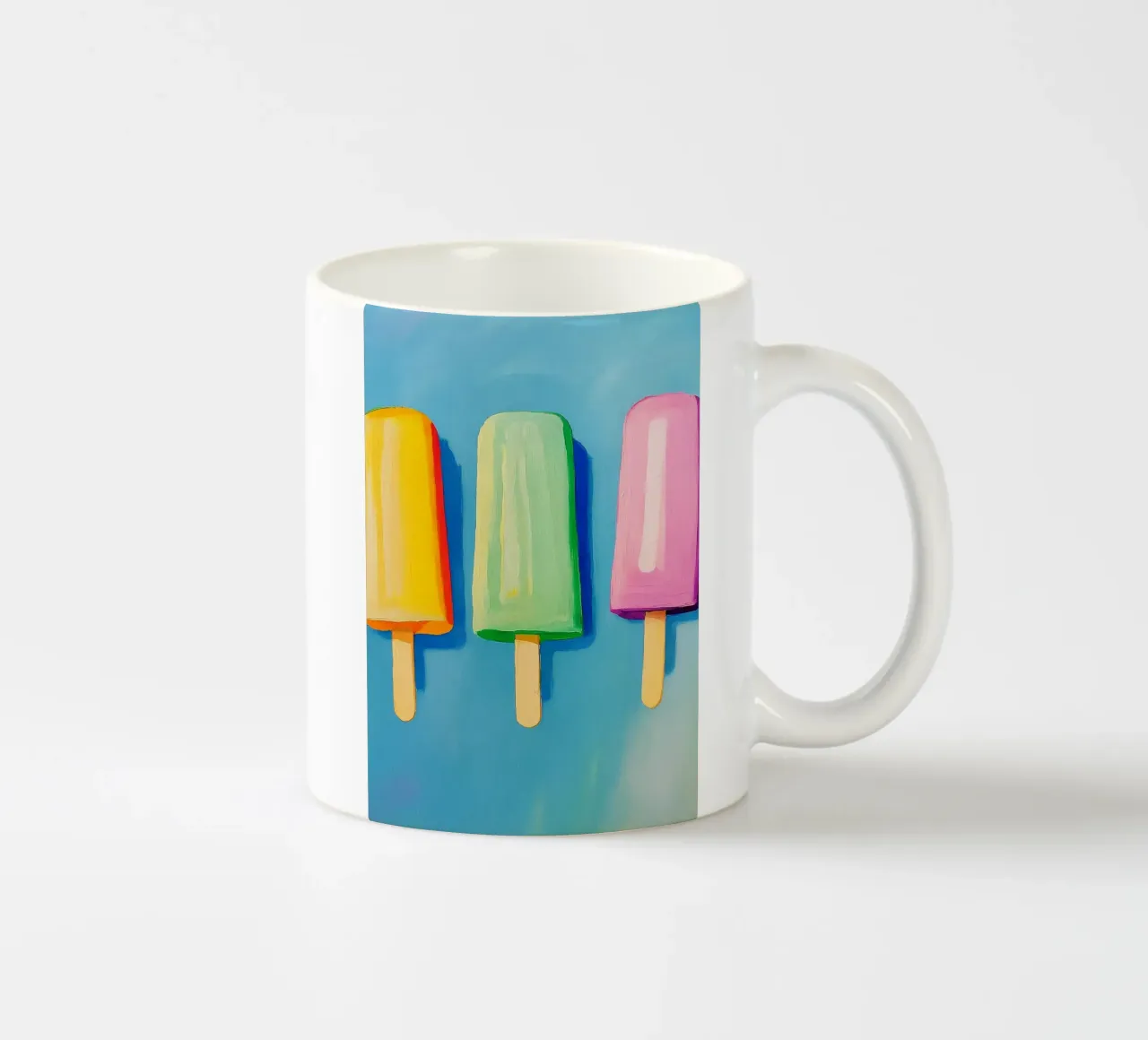 ijs abstracte tekening ilustratie keramische mok van danine