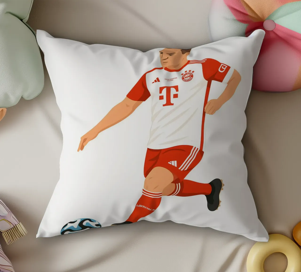 Joshua Kimmich Minimalist cuscino da MoviesArt