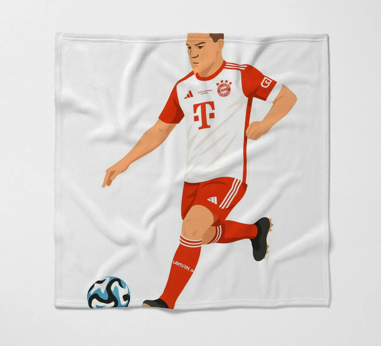 Joshua Kimmich Minimalist Fleecedecke von MoviesArt