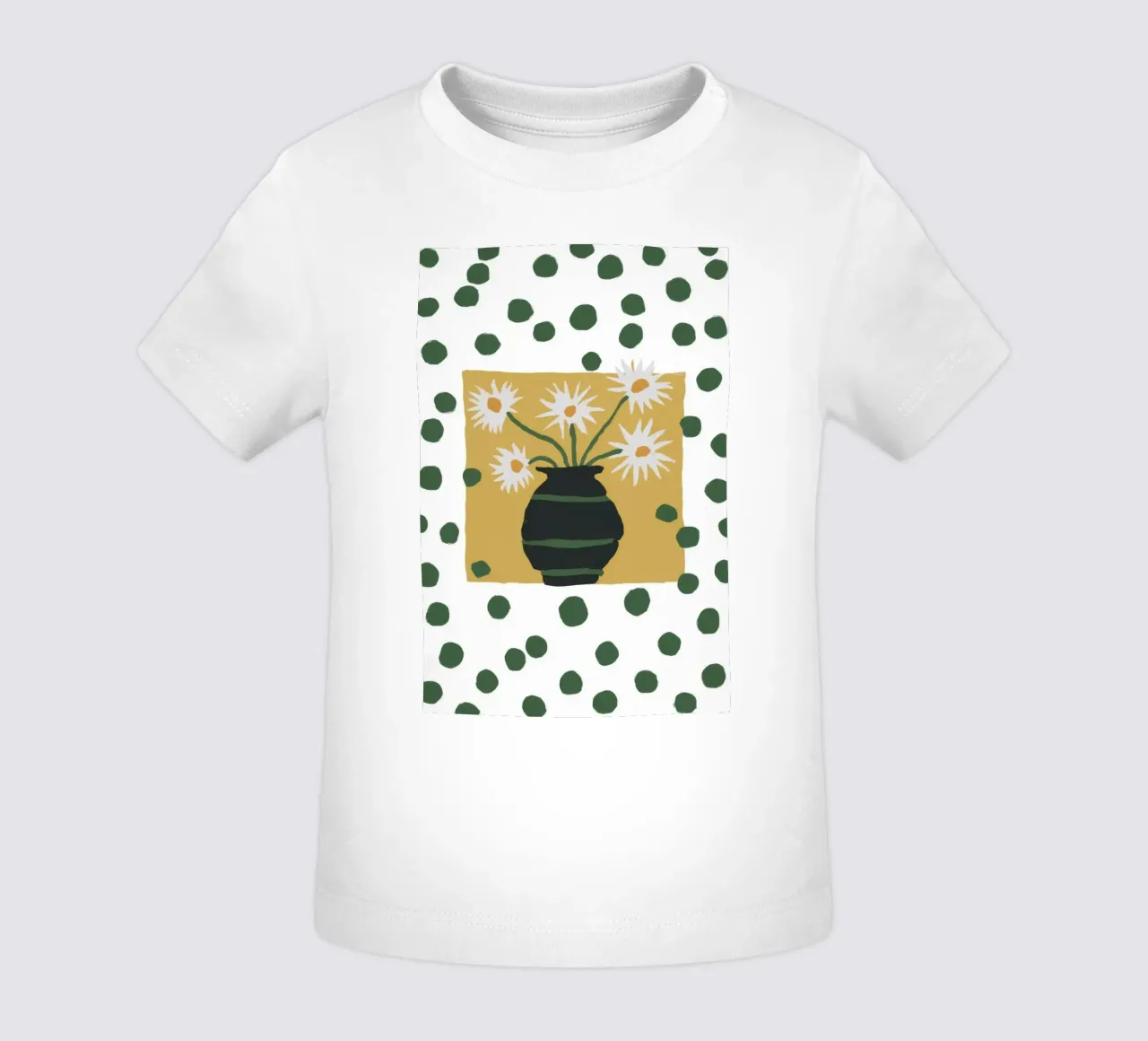 Dalmatian Spot Daisies baby t-shirt by Terra Tone
