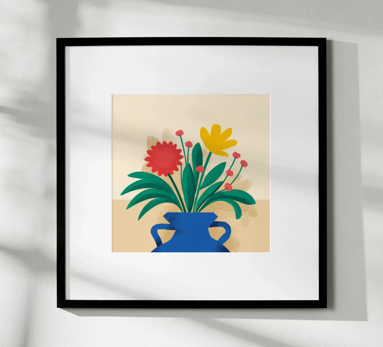Vasi gemelli Cerulean poster con telaio in plastica da Terra Tone