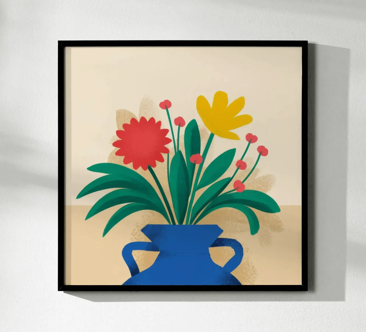 Vasi gemelli Cerulean poster con telaio in plastica da Terra Tone