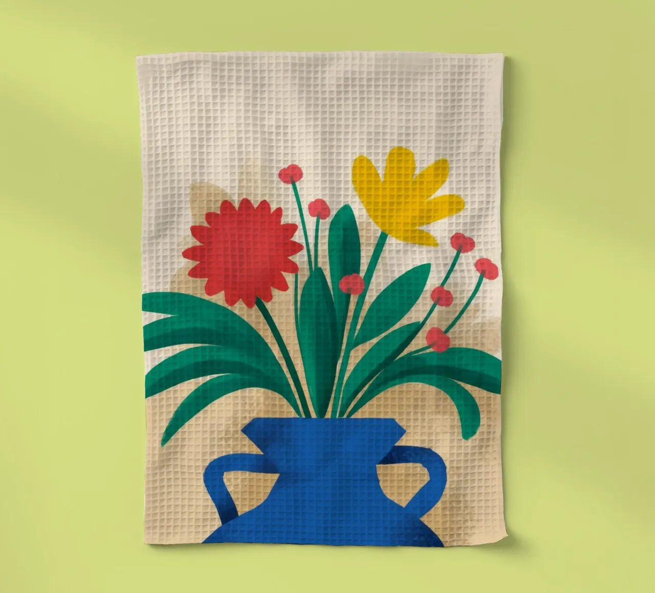 Cerulean Twin Vases tea towel by Terra Tone