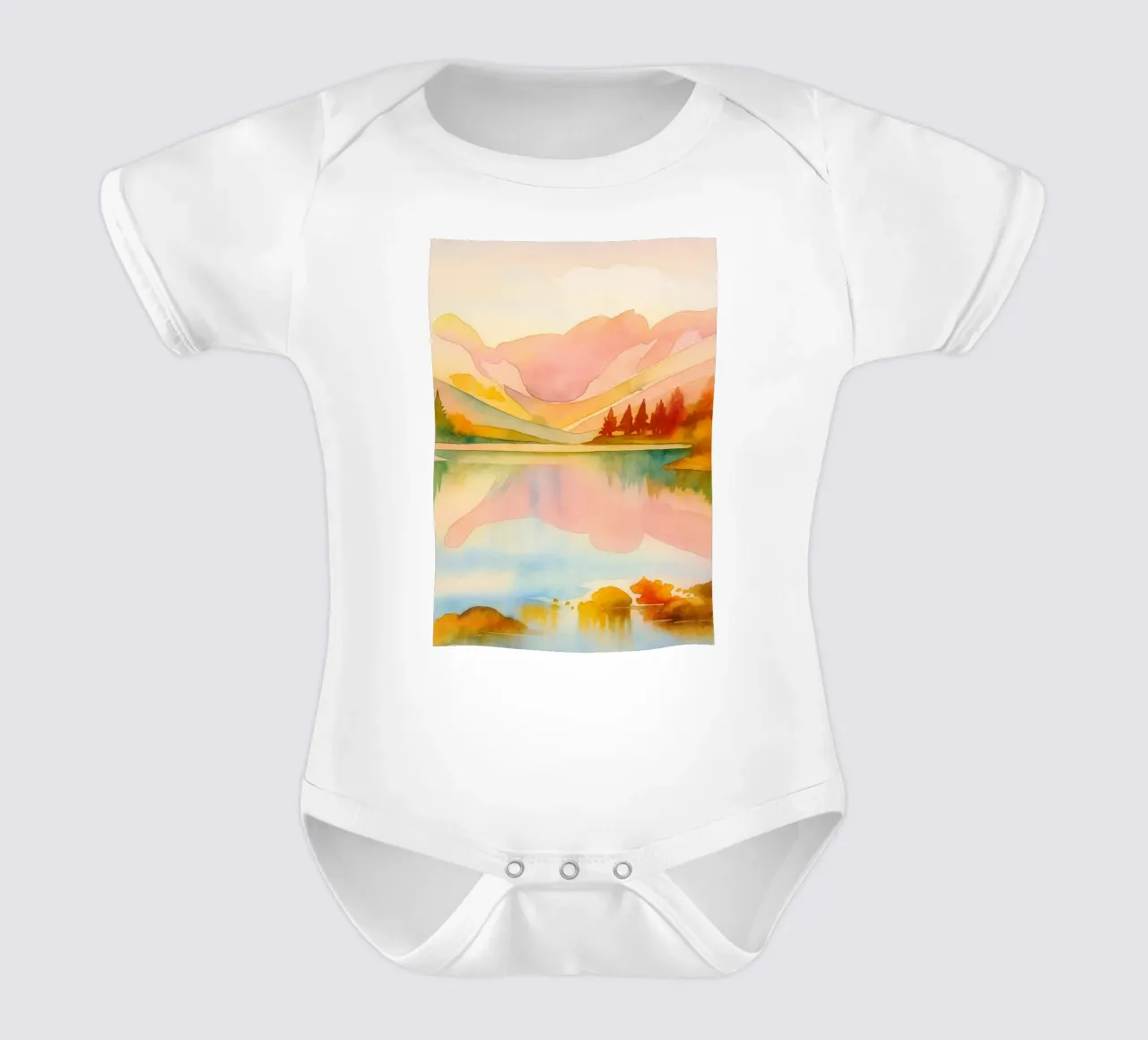 meer abstracte tekening ilustratie babyrompertje korte mouwen van danine
