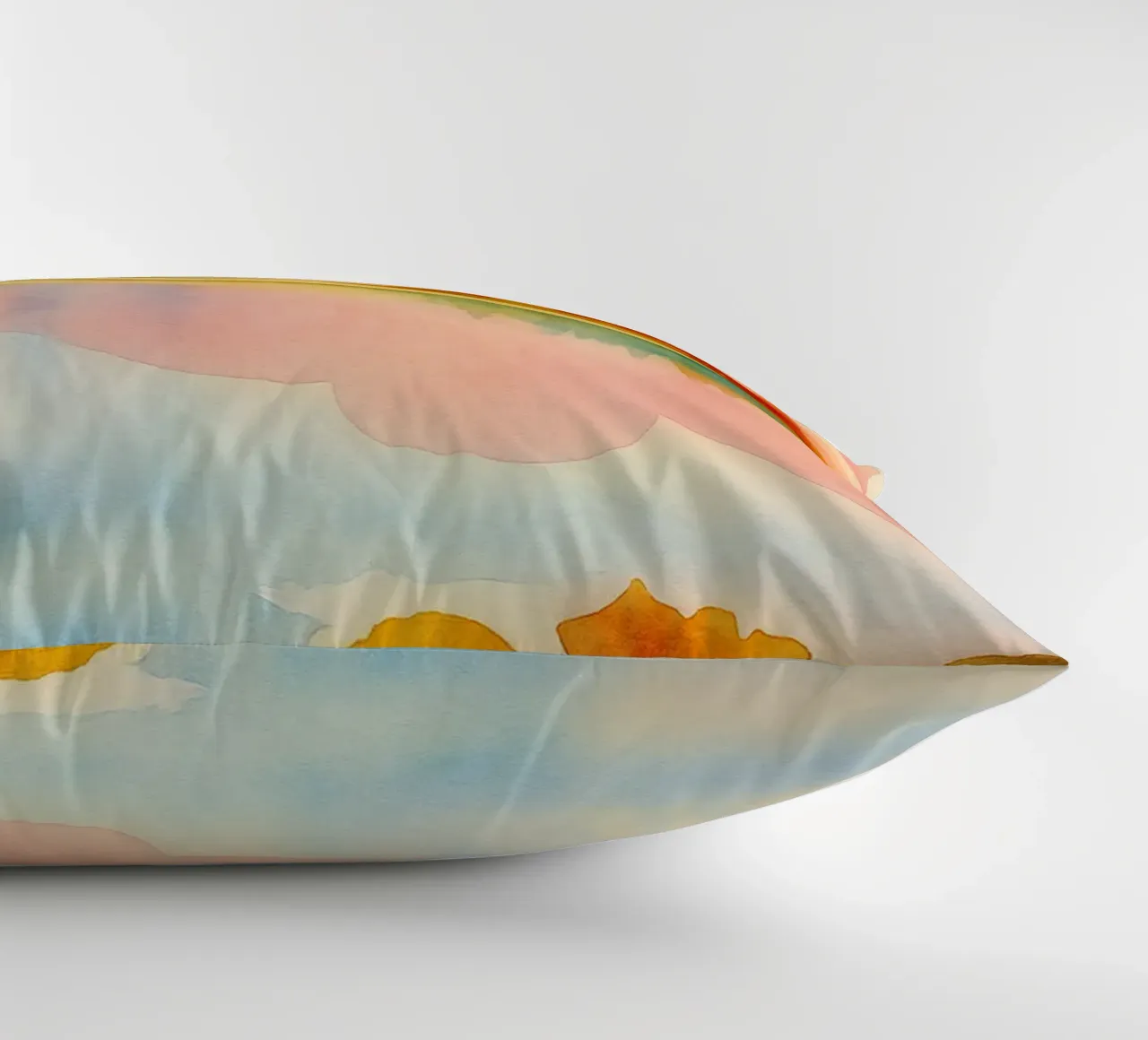 lake abstract drawing ilustration decorative cushion by danine