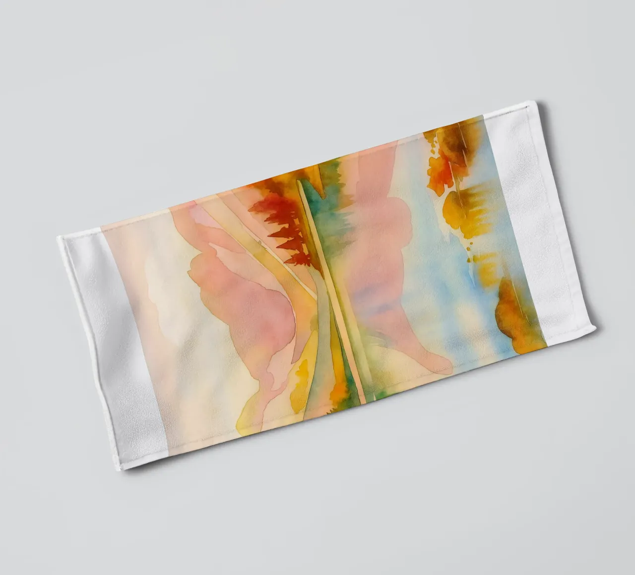 meer abstracte tekening ilustratie badhanddoek van danine