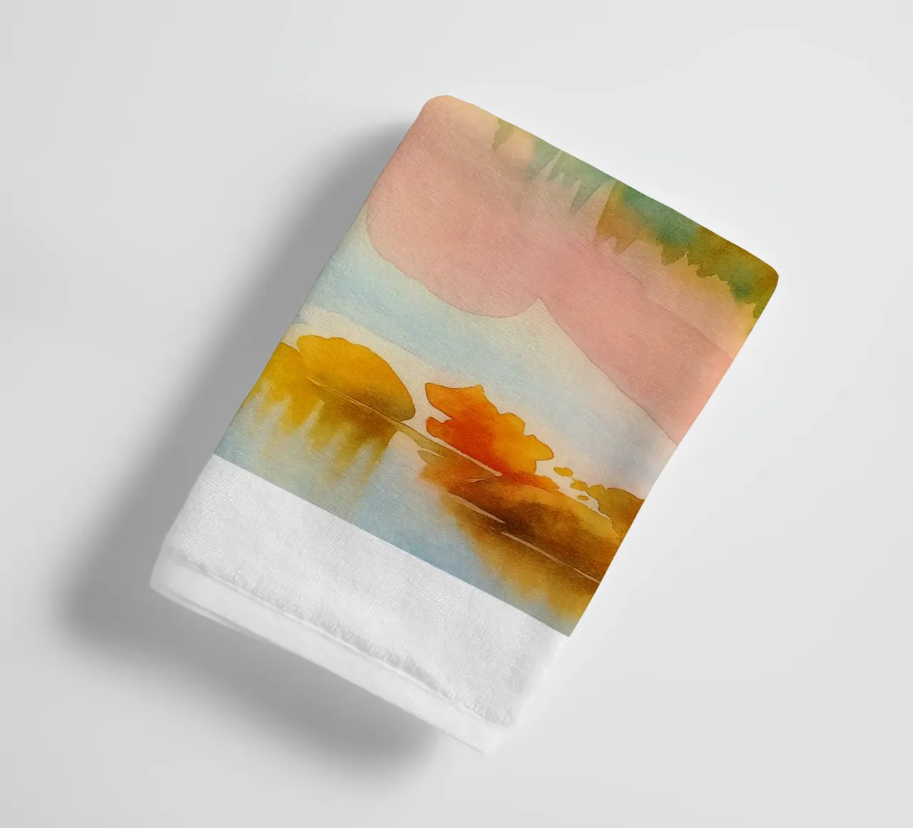 meer abstracte tekening ilustratie badhanddoek van danine