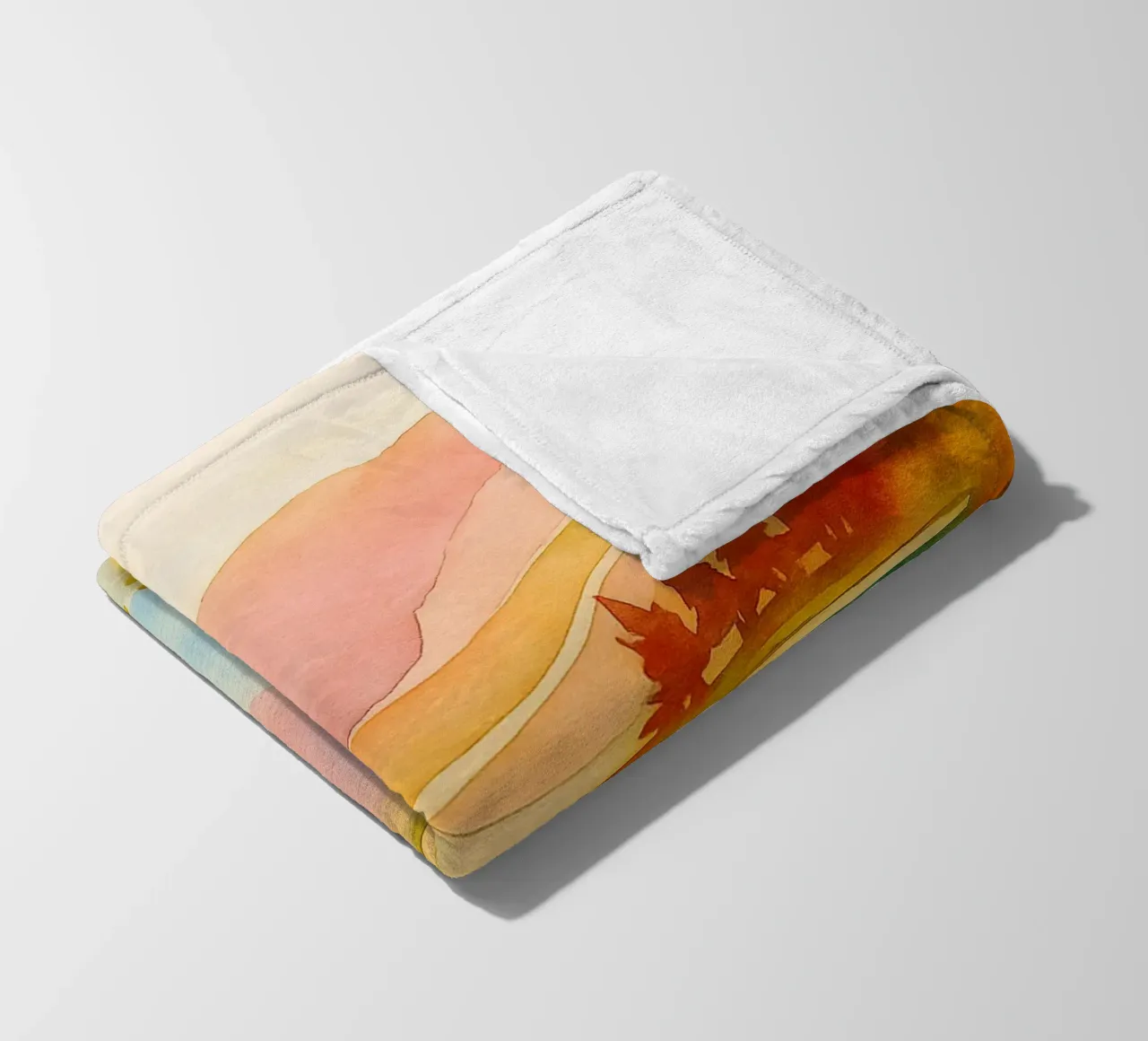 meer abstracte tekening ilustratie fleecedeken van danine