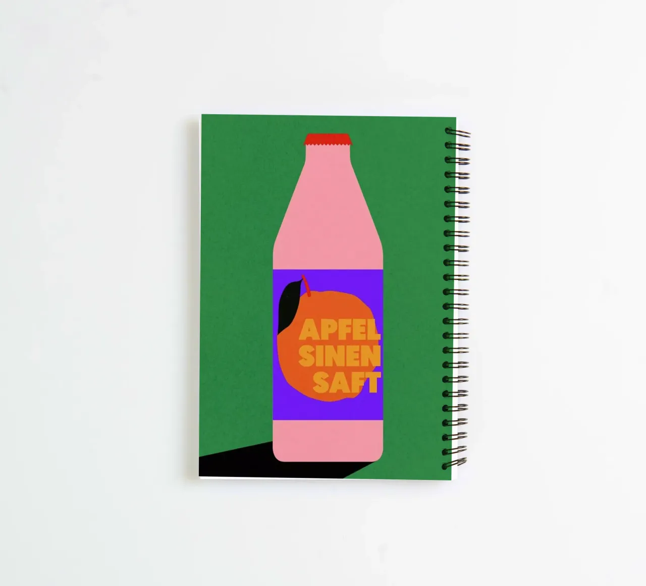 Apfel Sinen Saft spiral notebook by Rosi Feist