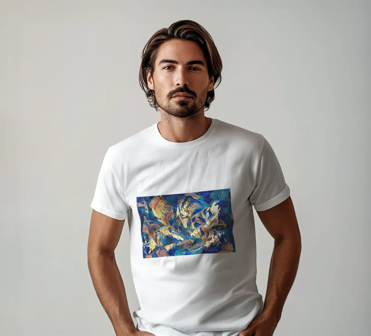 IDEAL GIFT 40 invers t-shirt by Thierry Vobmann Abstract painting