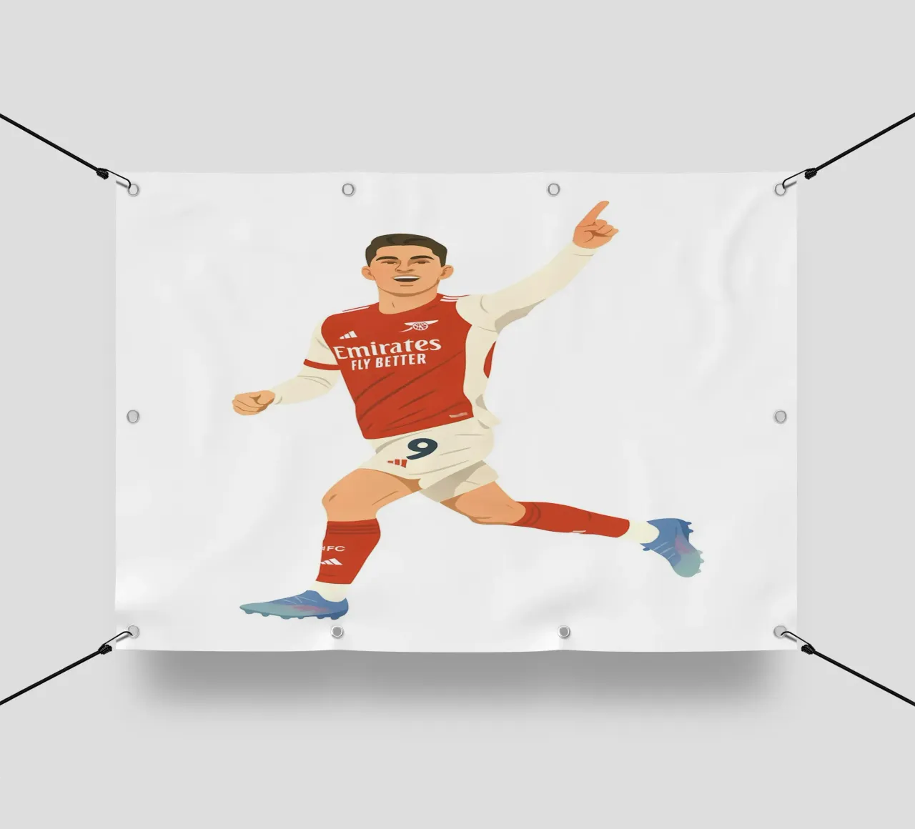 Kai Havertz Arsenal Minimalist telo in pvc da MoviesArt