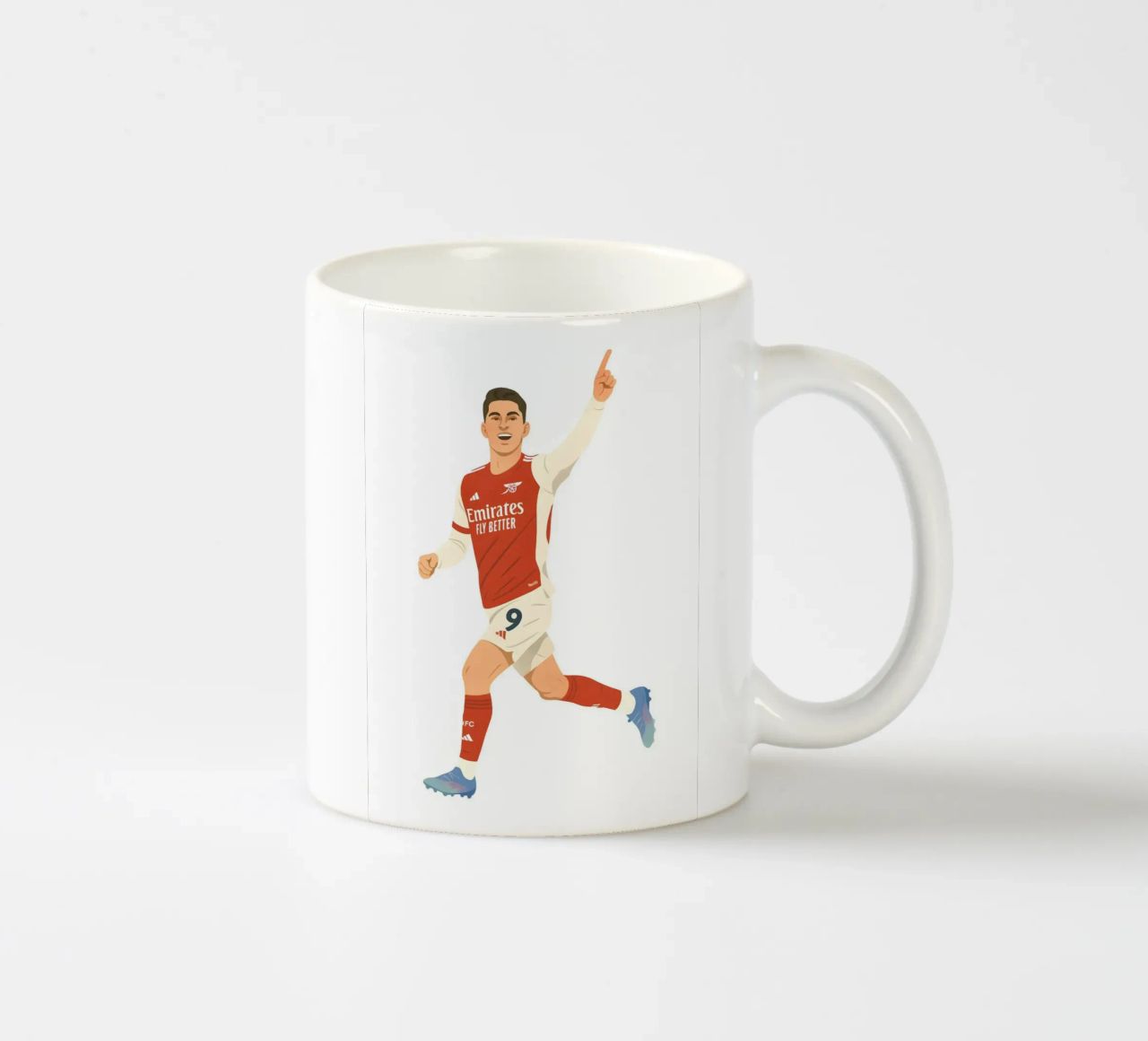 Kai Havertz Arsenal Minimalist keramische mok van MoviesArt