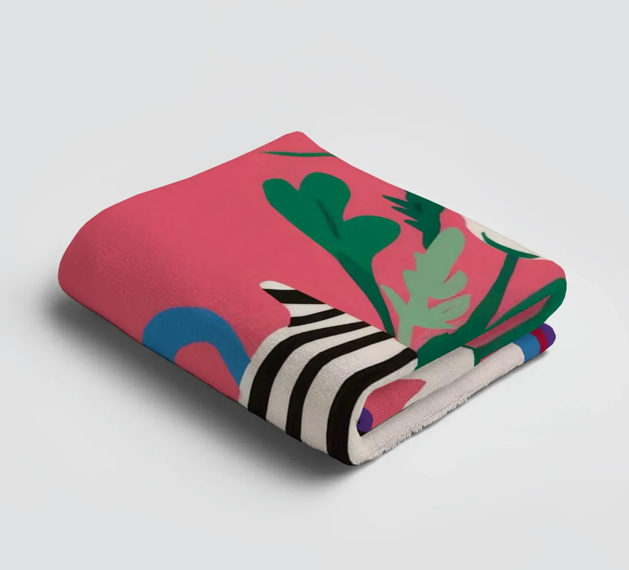 Gestreepte tulp elegantie badhanddoek van Terra Tone
