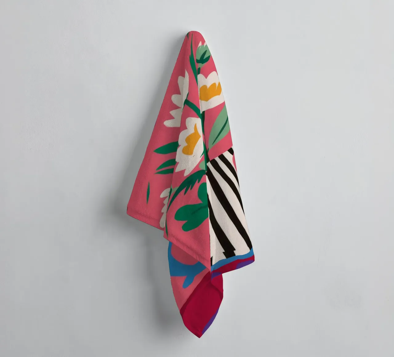 Gestreepte tulp elegantie badhanddoek van Terra Tone