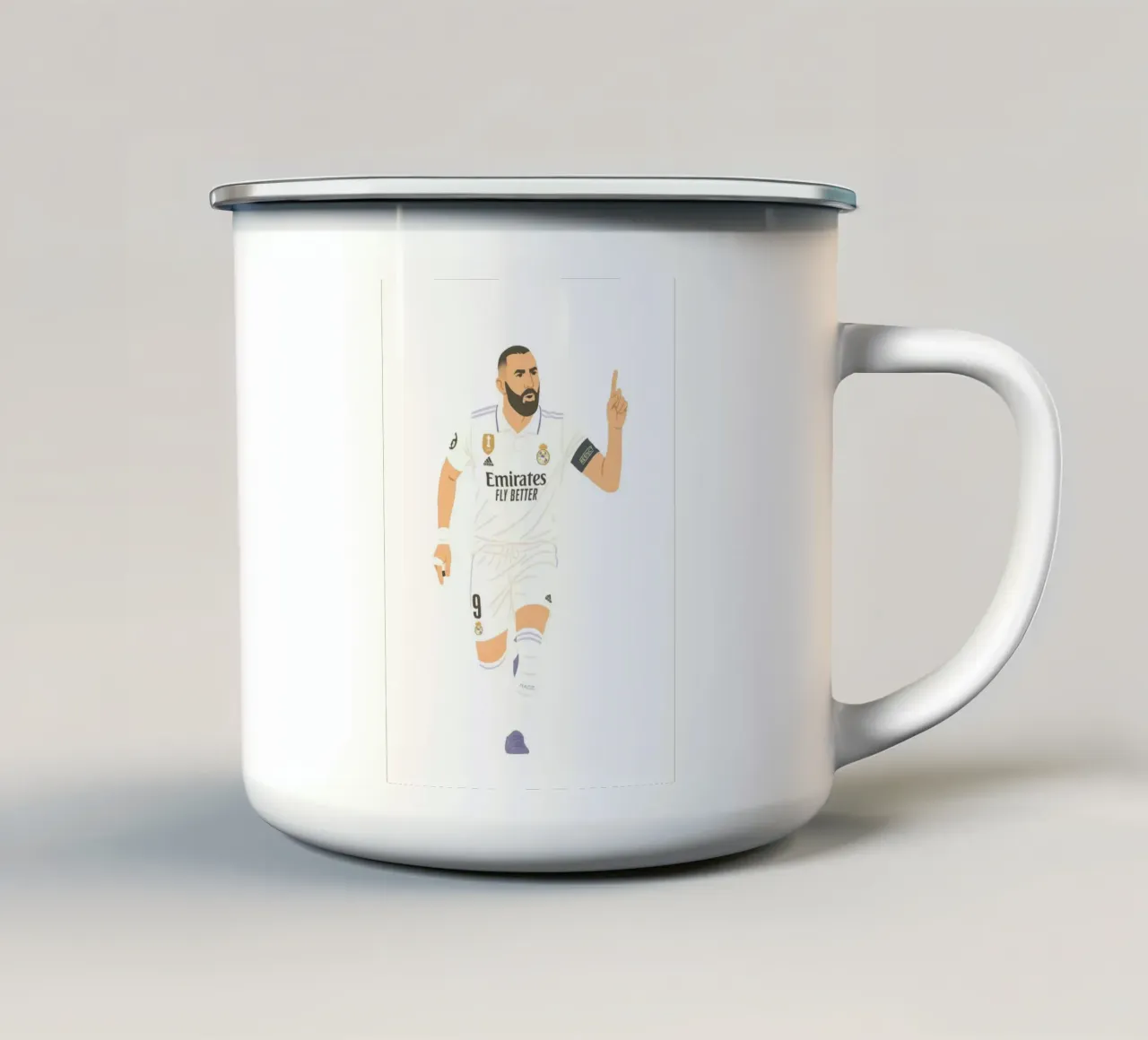 Karim Benzema Minimalist tazza in smalto da MoviesArt