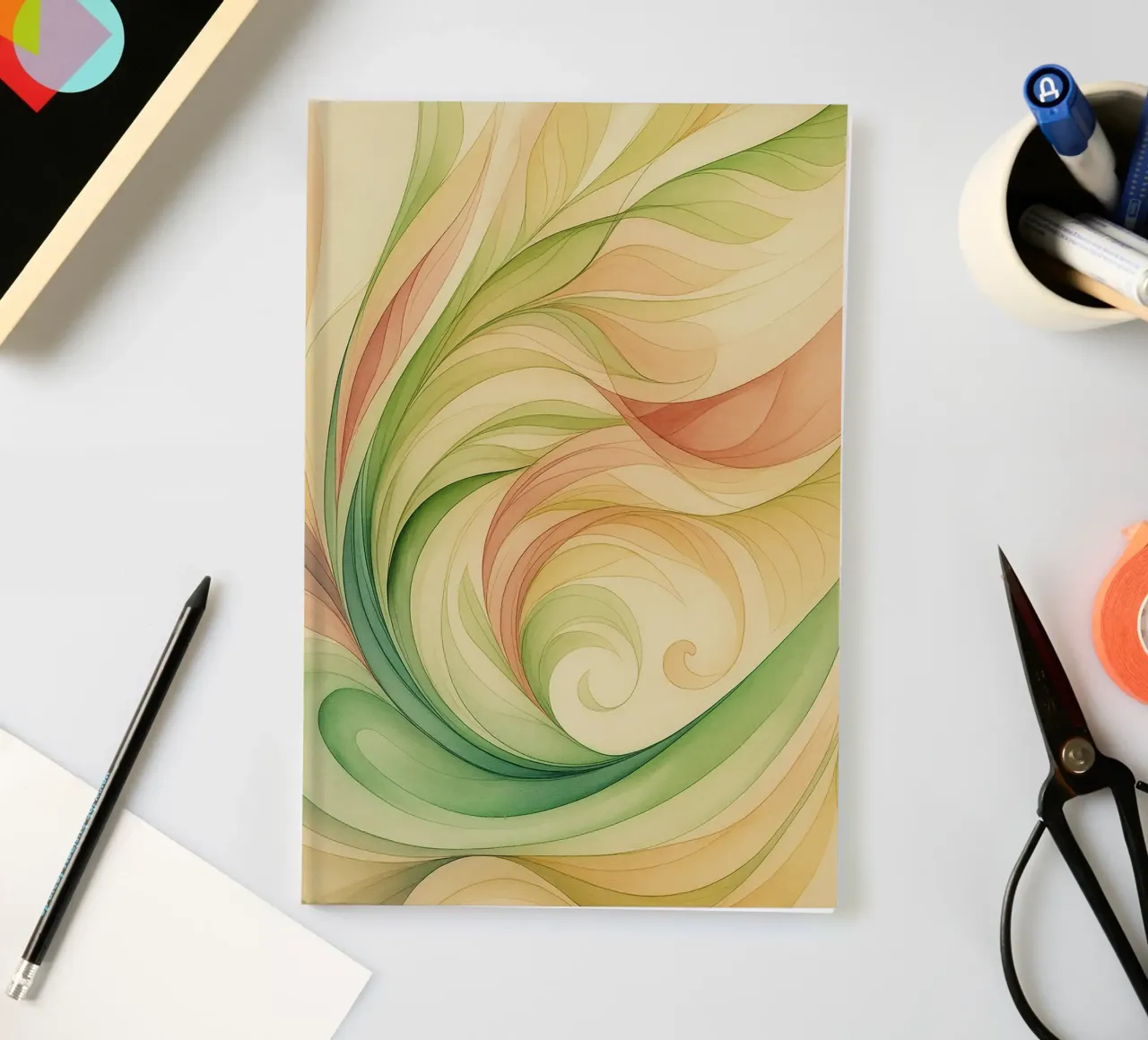 leafs abstract drawing ilustration notebook by danine