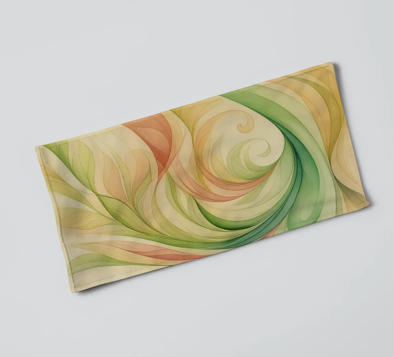 leafs abstract drawing ilustration towel by danine
