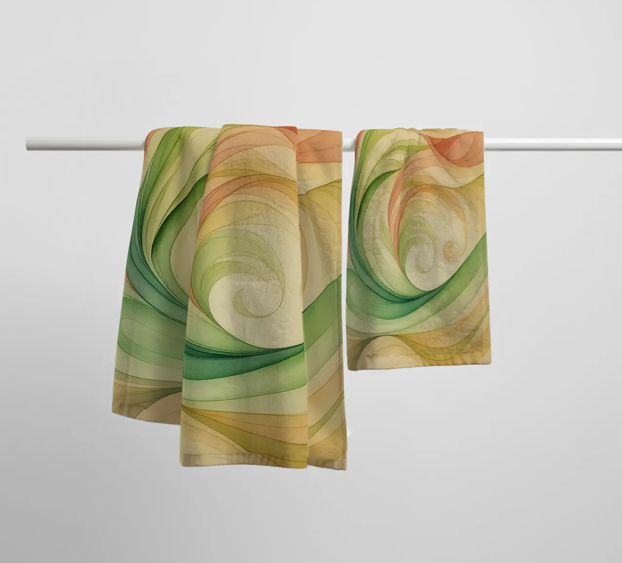 leafs abstract drawing ilustration towel by danine