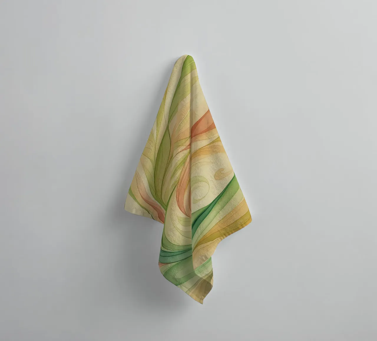 leafs abstract drawing ilustration towel by danine
