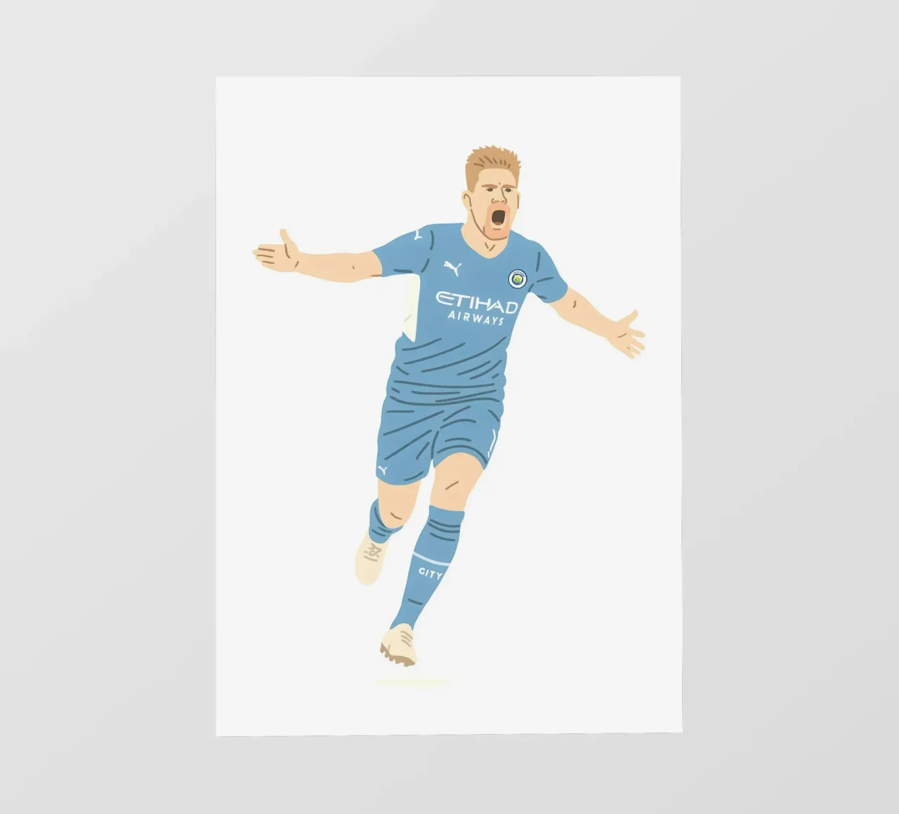Kevin De Bruyne Minimalist telo in pvc da MoviesArt