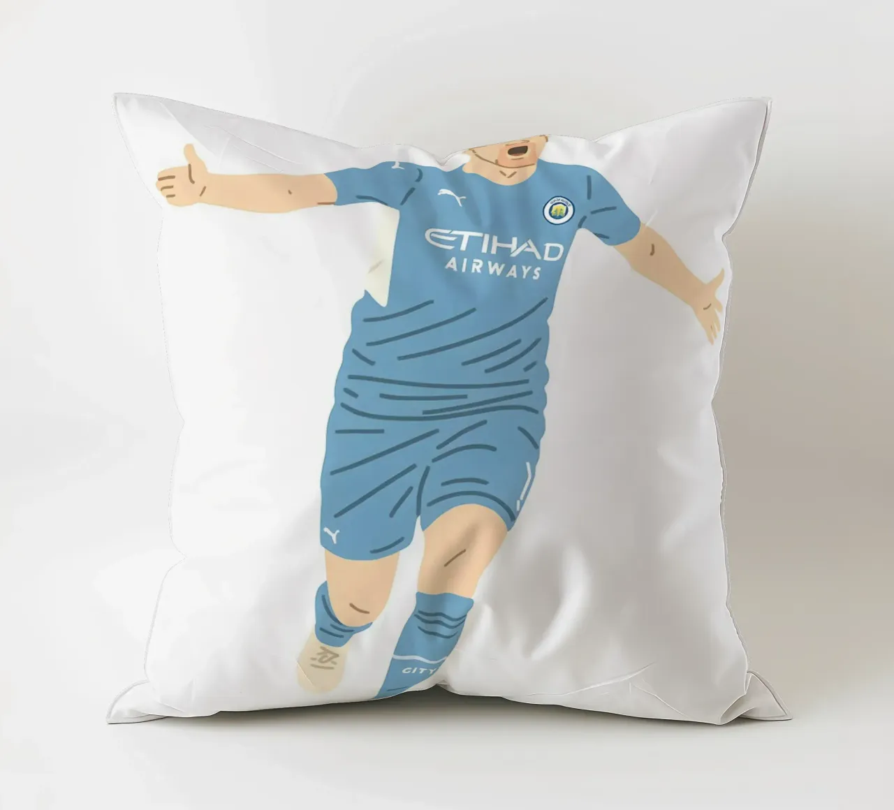 Kevin De Bruyne Minimalist cuscino da MoviesArt