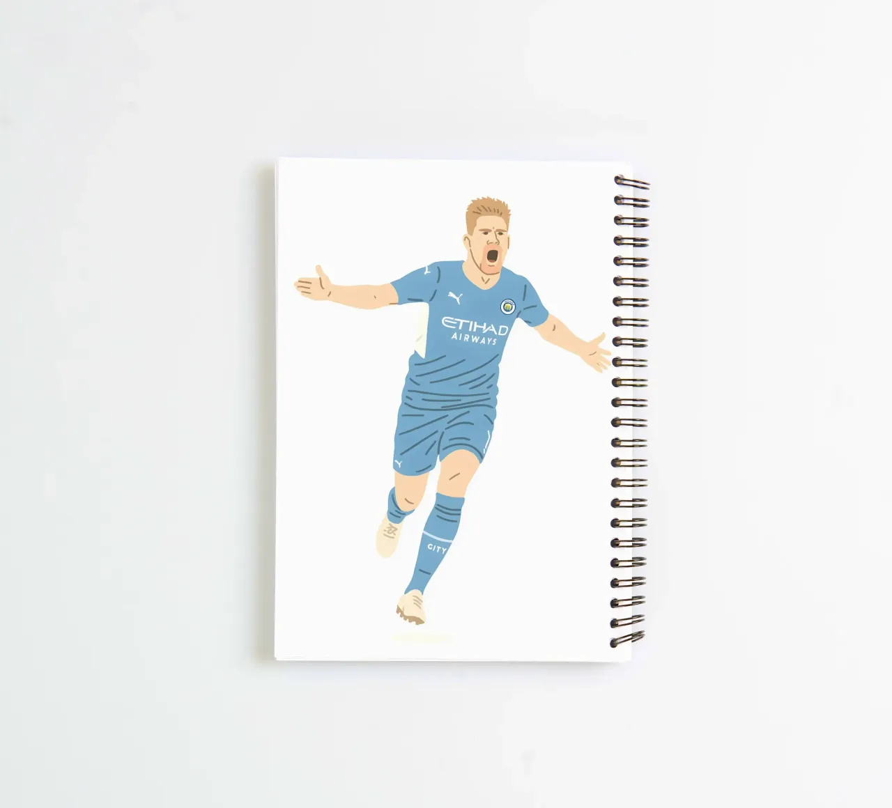 Kevin De Bruyne Minimalist spiral notebook by MoviesArt