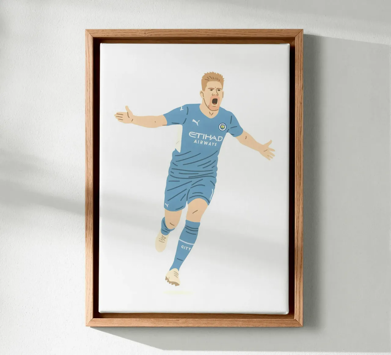 Kevin De Bruyne Minimalist Leinwand von MoviesArt