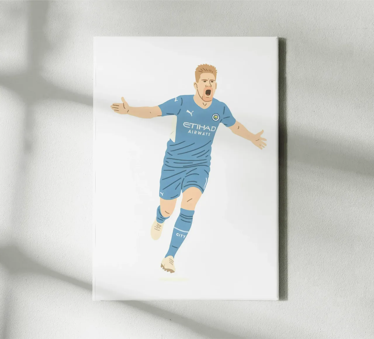 Kevin De Bruyne Minimalist Leinwand von MoviesArt