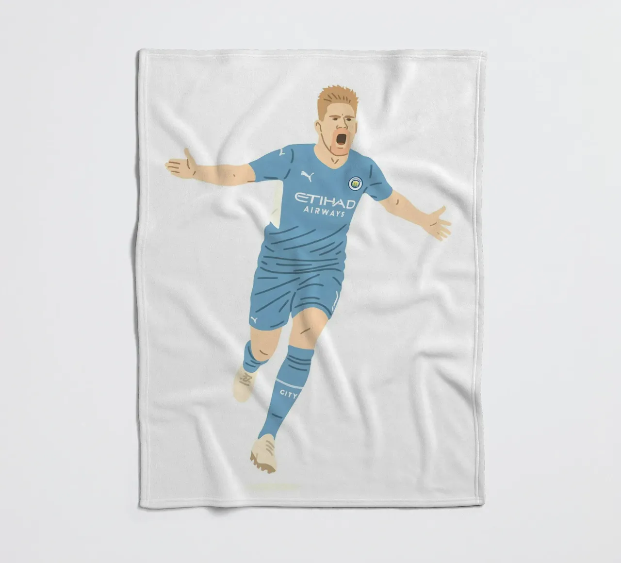 Kevin De Bruyne Minimalist coperta in pile da MoviesArt