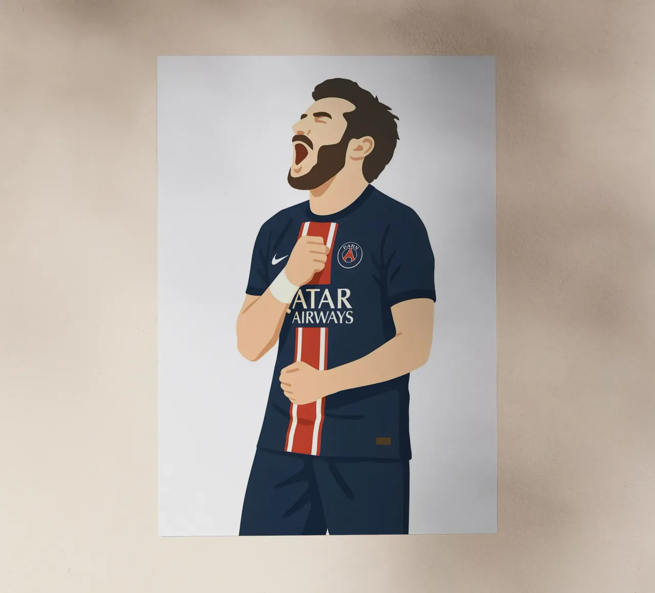 Khvicha Kvaratskhelia Minimalist lámina retroiluminada de MoviesArt