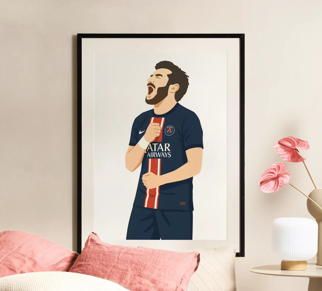 Khvicha Kvaratskhelia Minimalist carta hahnemühle da MoviesArt