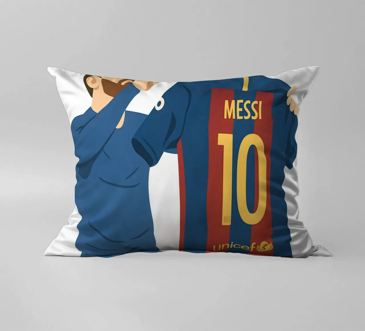 Lionel Messi Minimalist cuscino da MoviesArt