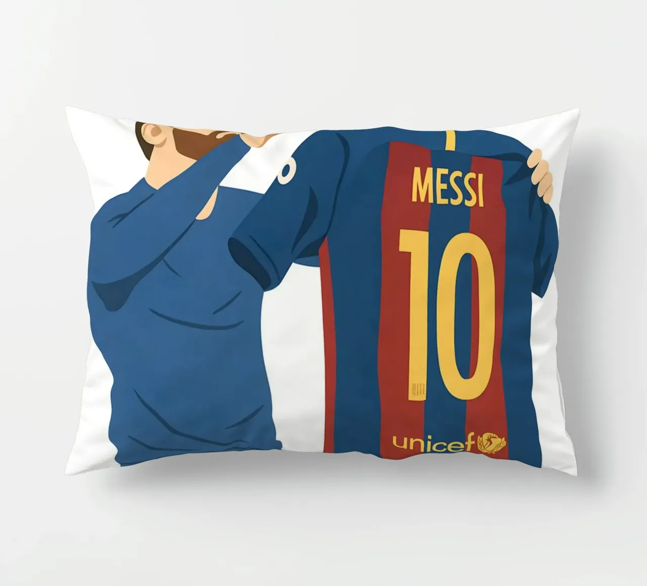 Lionel Messi Minimalist cuscino da MoviesArt