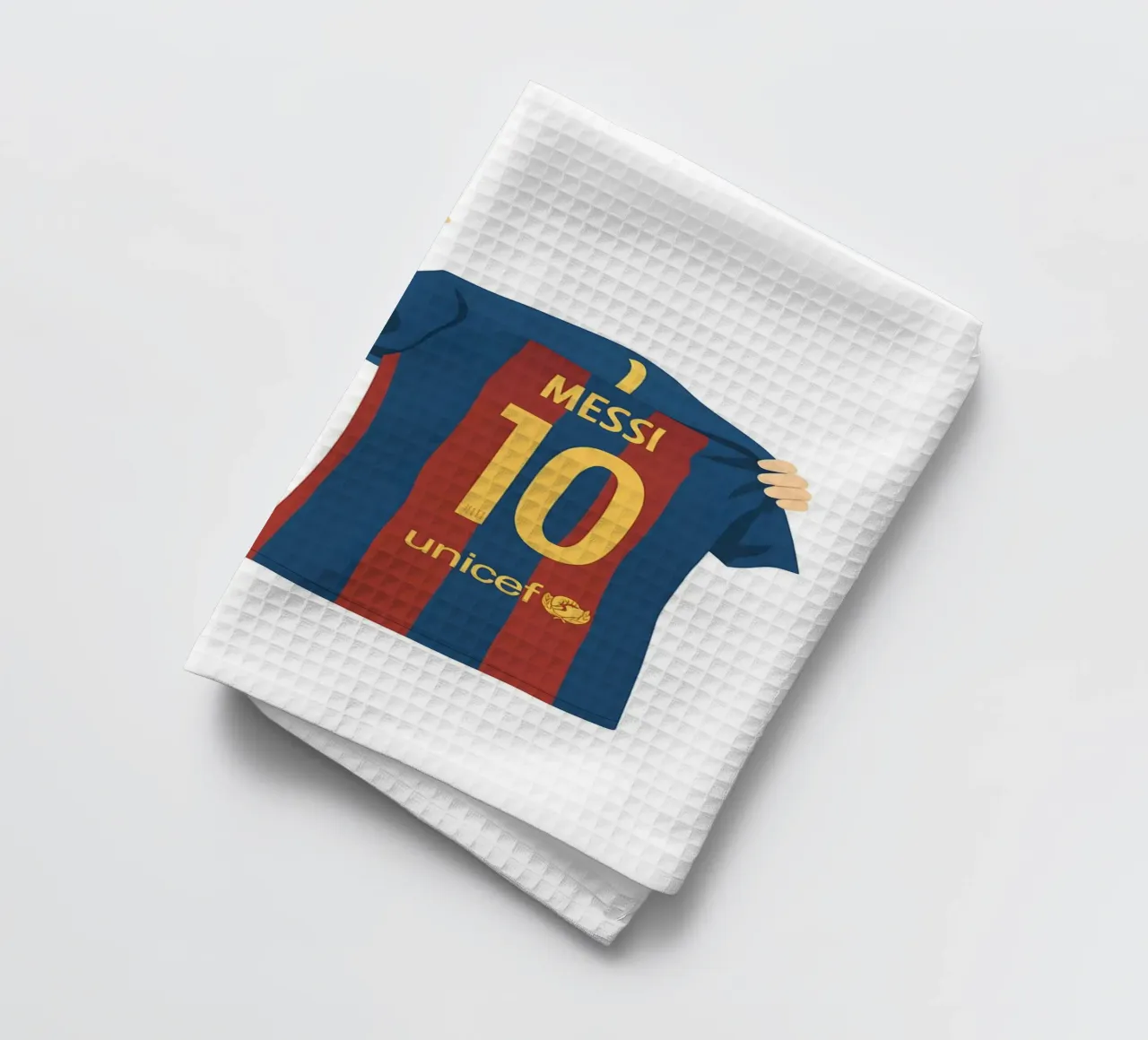 Lionel Messi Minimalist tea towel by MoviesArt