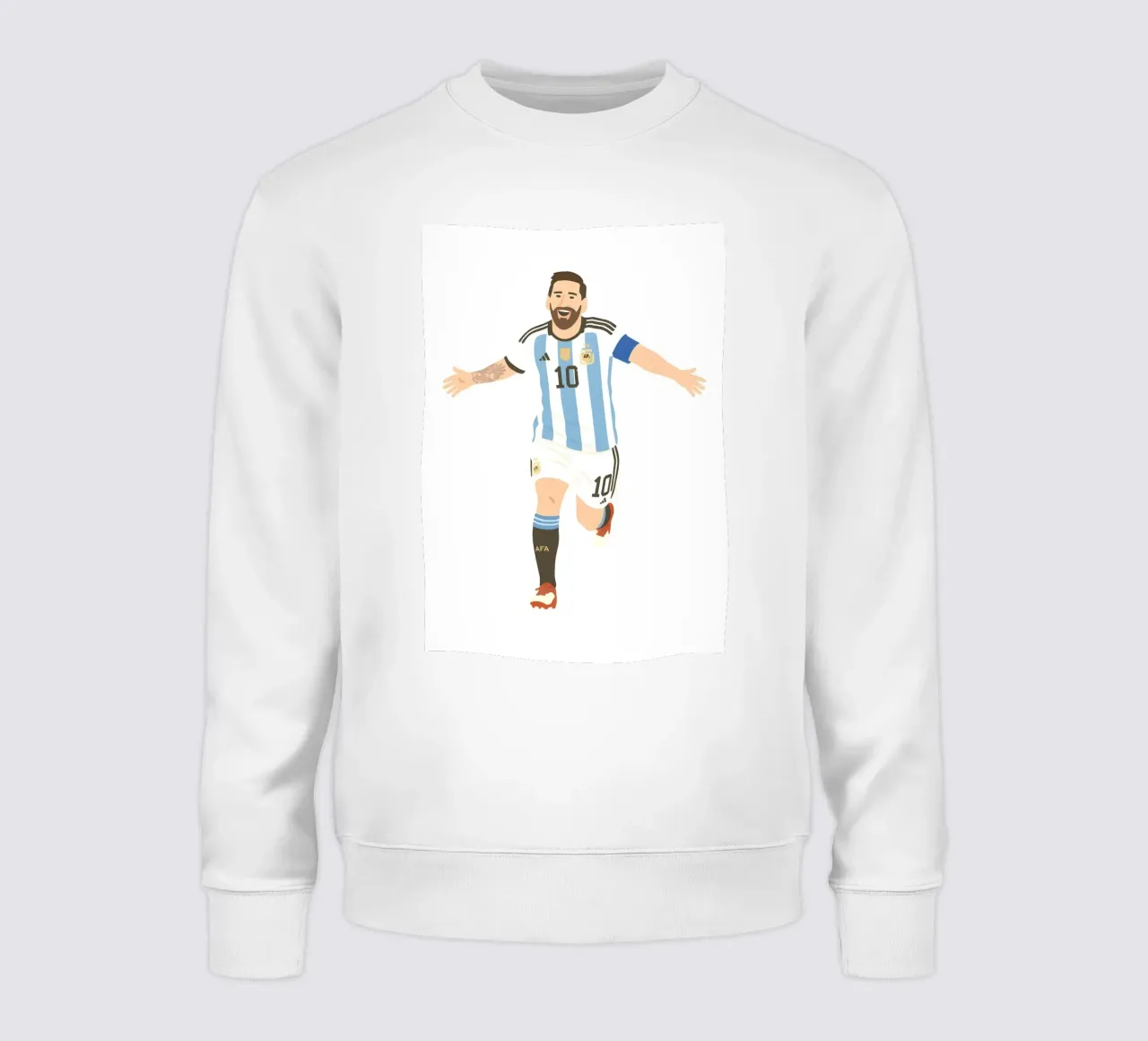 Lionel Messi Argentina Minimalist Sweatshirt von MoviesArt