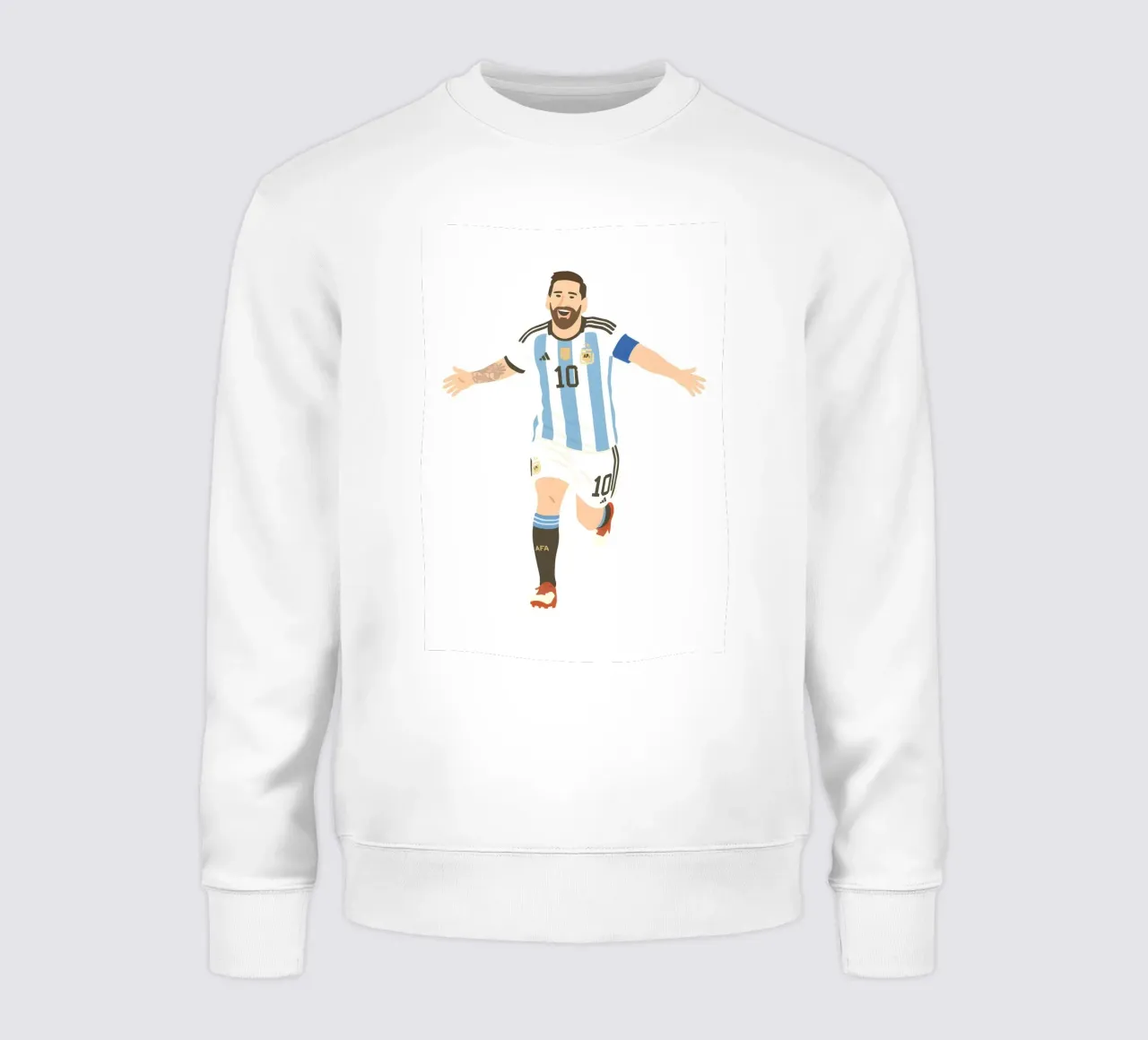 Lionel Messi Argentina Minimalist Sweatshirt von MoviesArt