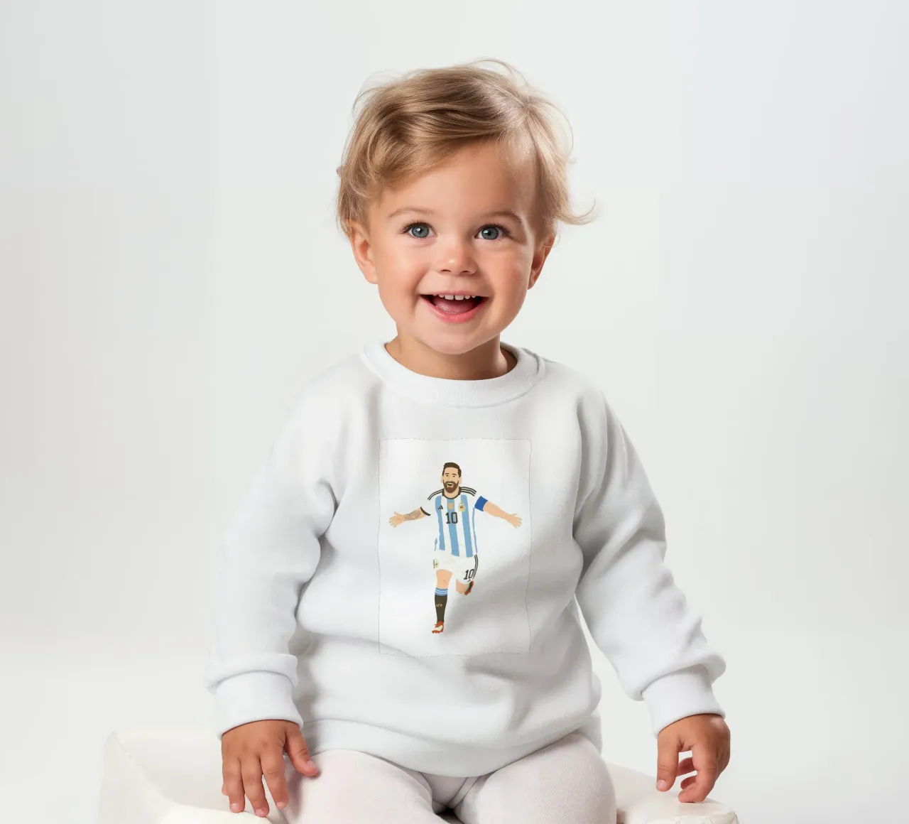 Lionel Messi Argentina Minimalist Baby Sweatshirt von MoviesArt