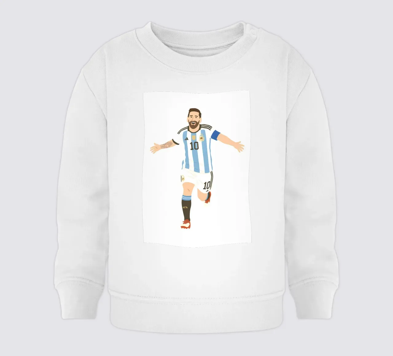 Lionel Messi Argentina Minimalist Baby Sweatshirt von MoviesArt