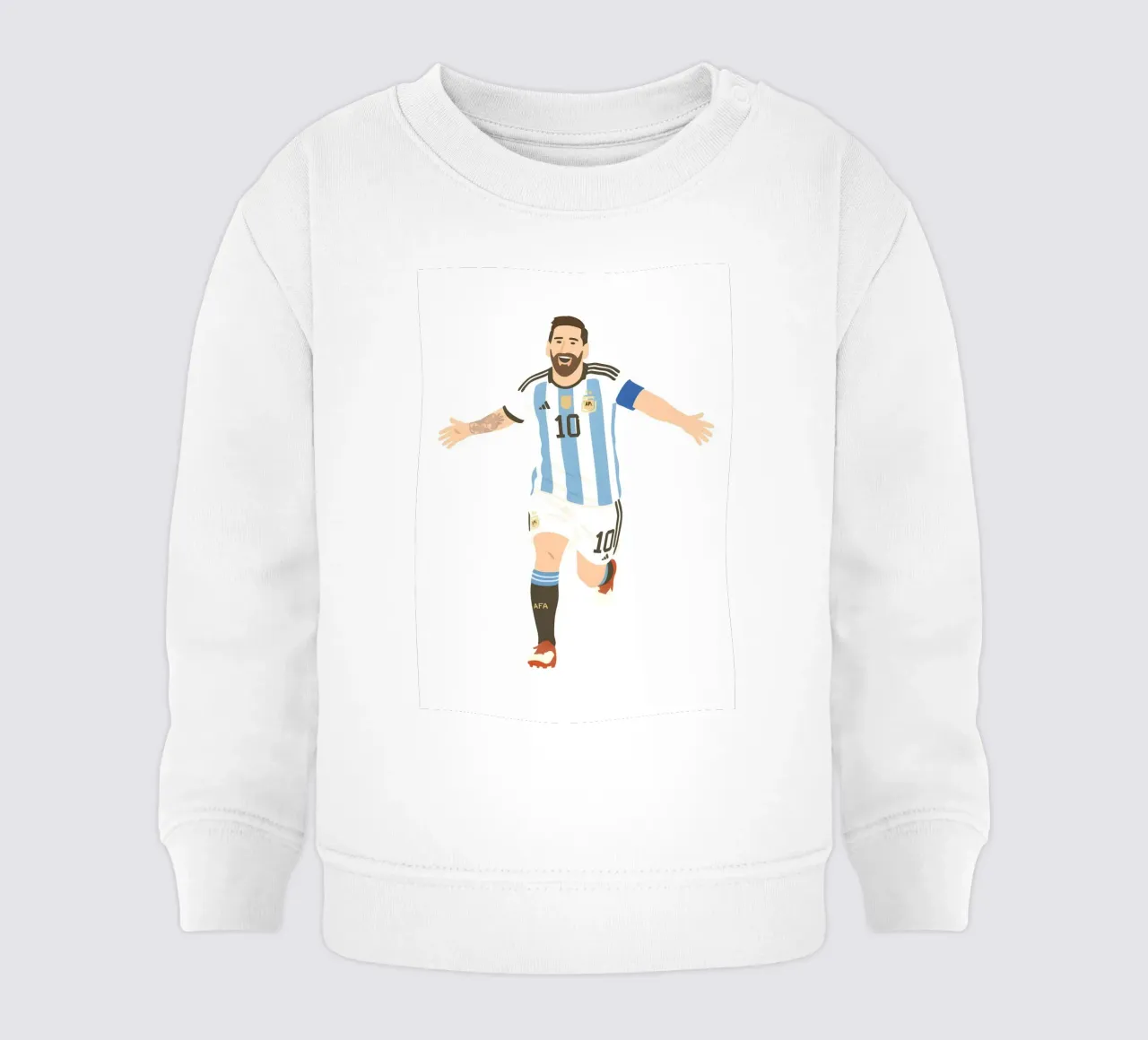 Lionel Messi Argentina Minimalist Baby Sweatshirt von MoviesArt