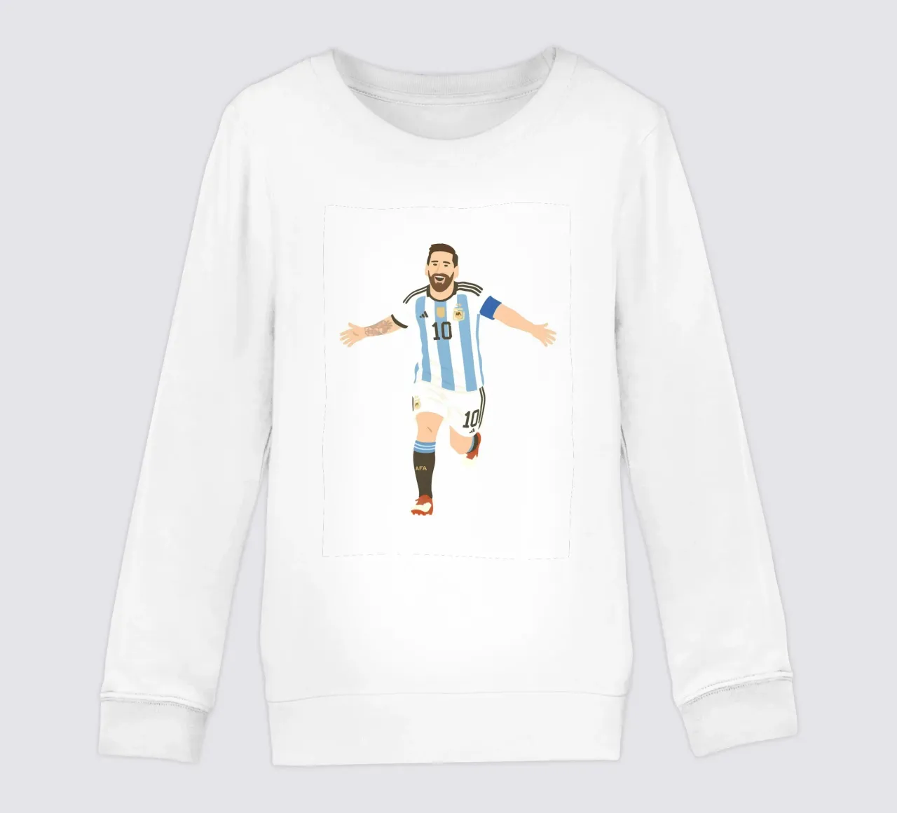 Lionel Messi Argentina Minimalist Kinder Sweatshirt von MoviesArt
